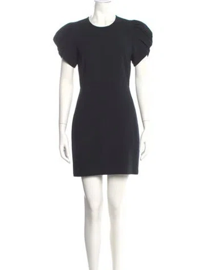 Pre-owned A.l.c Crew Neck Mini Dress In Black