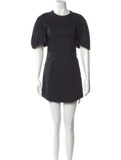 Pre-owned A.l.c Crew Neck Mini Dress In Black
