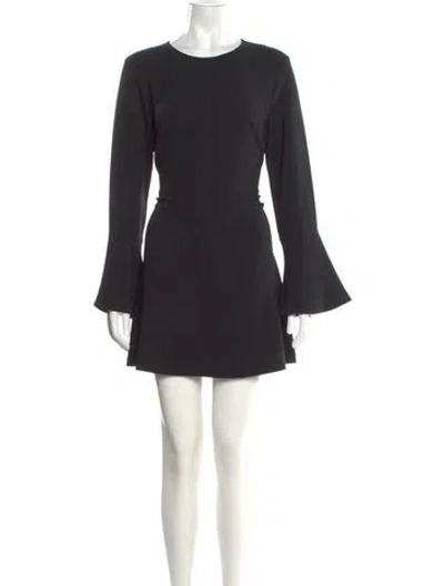 Pre-owned A.l.c Crew Neck Mini Dress In Black