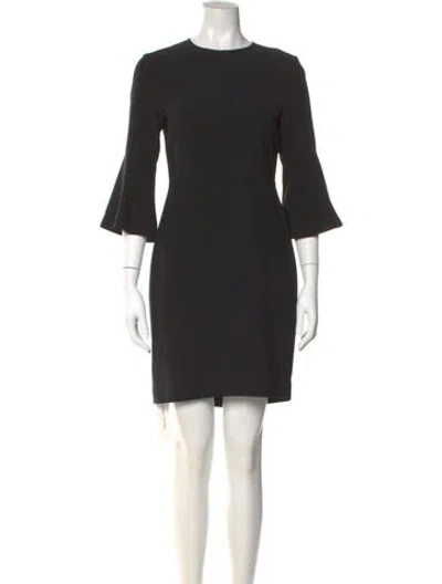 Pre-owned A.l.c Crew Neck Mini Dress In Black