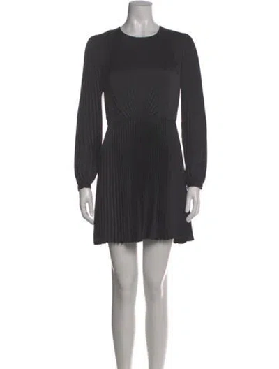Pre-owned A.l.c Crew Neck Mini Dress In Black
