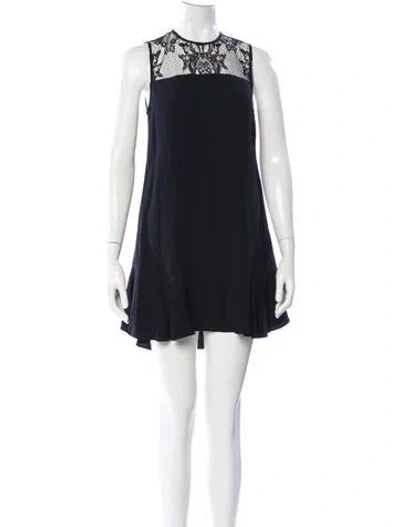 Pre-owned A.l.c Crew Neck Mini Dress In Black