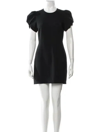 Pre-owned A.l.c Crew Neck Mini Dress In Black