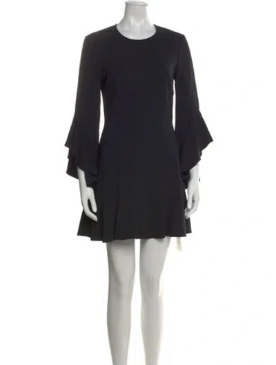 Pre-owned A.l.c Crew Neck Mini Dress In Black