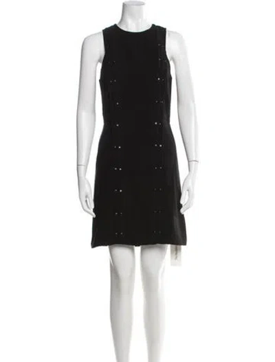 Pre-owned A.l.c Crew Neck Mini Dress In Black