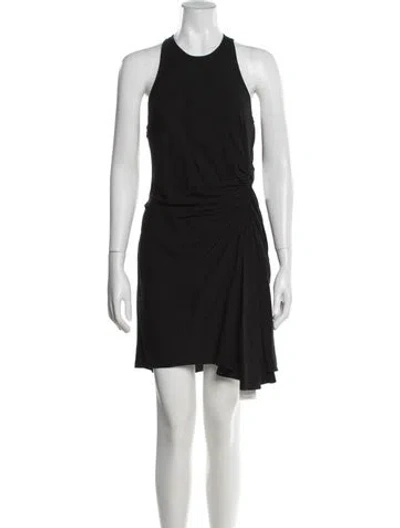 Pre-owned A.l.c Crew Neck Mini Dress In Black