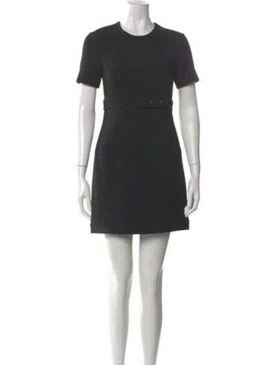 Pre-owned A.l.c Crew Neck Mini Dress In Black