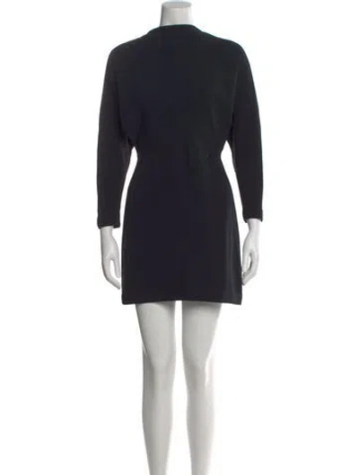 Pre-owned A.l.c Crew Neck Mini Dress In Black