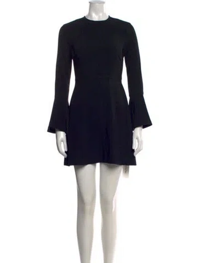 Pre-owned A.l.c Crew Neck Mini Dress In Black