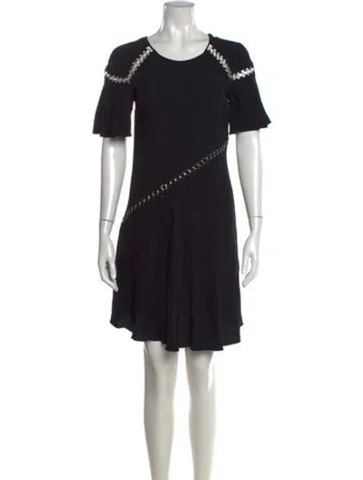 Pre-owned A.l.c Crew Neck Mini Dress In Black