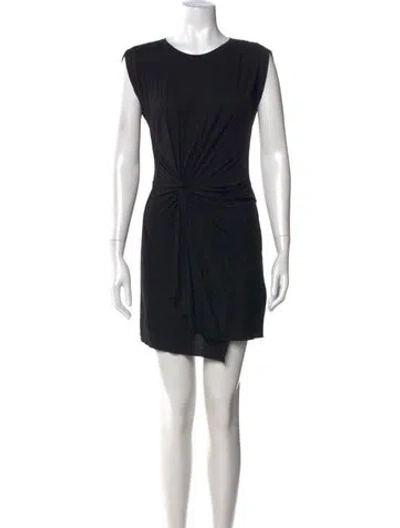 Pre-owned A.l.c Crew Neck Mini Dress In Black