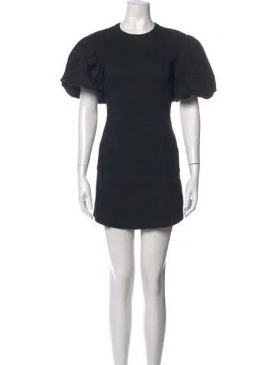 Pre-owned A.l.c Crew Neck Mini Dress In Black