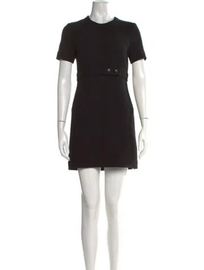 Pre-owned A.l.c Crew Neck Mini Dress In Black