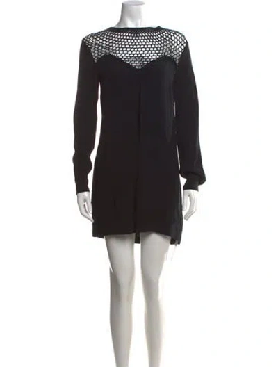 Pre-owned A.l.c Crew Neck Mini Dress In Black