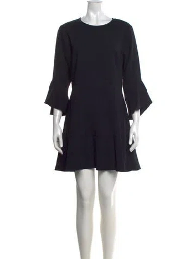 Pre-owned A.l.c Crew Neck Mini Dress In Black