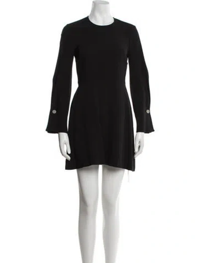 Pre-owned A.l.c Crew Neck Mini Dress In Black