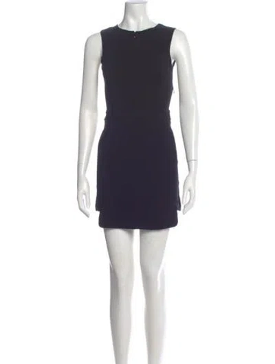 Pre-owned A.l.c Crew Neck Mini Dress In Blue