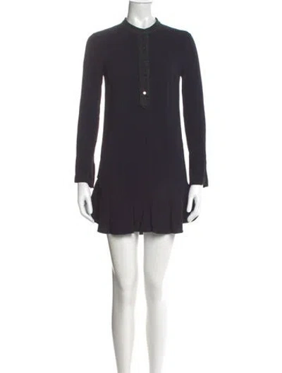 Pre-owned A.l.c Crew Neck Mini Dress In Blue