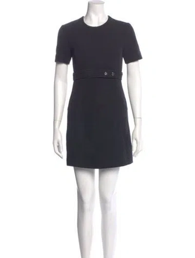Pre-owned A.l.c Crew Neck Mini Dress In Blue