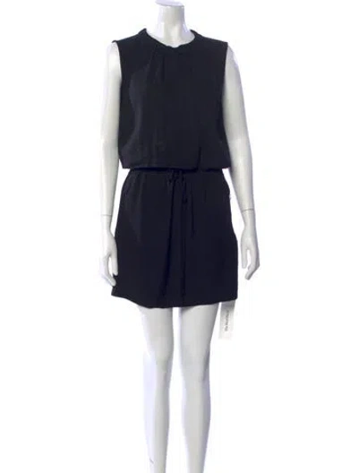 Pre-owned A.l.c Crew Neck Mini Dress In Blue