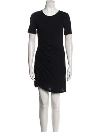 Pre-owned A.l.c Crew Neck Mini Dress In Blue