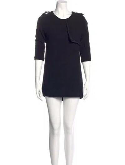 Pre-owned A.l.c Crew Neck Mini Dress In Blue
