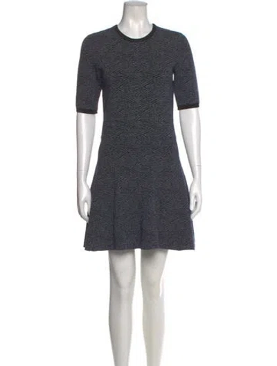 Pre-owned A.l.c Crew Neck Mini Dress In Blue