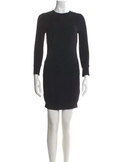 Pre-owned A.l.c Crew Neck Mini Dress In Blue