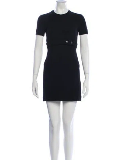 Pre-owned A.l.c Crew Neck Mini Dress In Blue