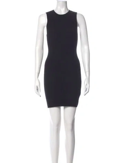 Pre-owned A.l.c Crew Neck Mini Dress In Blue