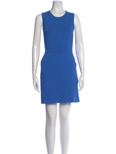 Pre-owned A.l.c Crew Neck Mini Dress In Blue