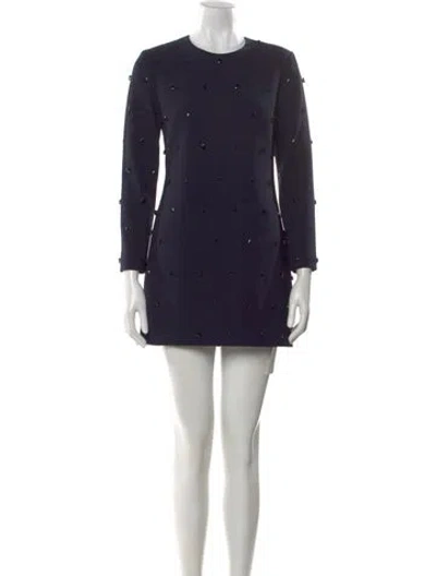 Pre-owned A.l.c Crew Neck Mini Dress In Blue