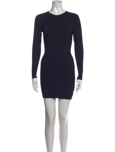 Pre-owned A.l.c Crew Neck Mini Dress In Blue