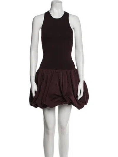 Pre-owned A.l.c Crew Neck Mini Dress In Burgundy