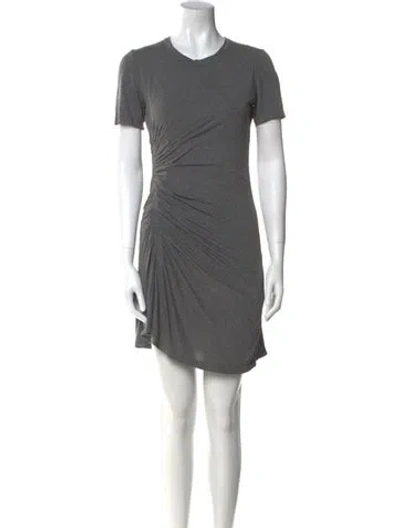 Pre-owned A.l.c Crew Neck Mini Dress In Gray