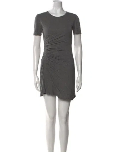 Pre-owned A.l.c Crew Neck Mini Dress In Gray