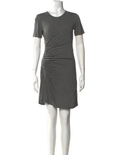 Pre-owned A.l.c Crew Neck Mini Dress In Gray