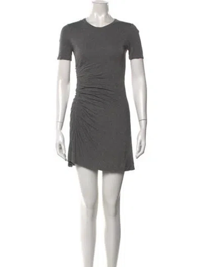 Pre-owned A.l.c Crew Neck Mini Dress In Gray