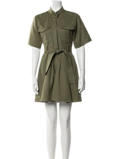 Pre-owned A.l.c Crew Neck Mini Dress In Green