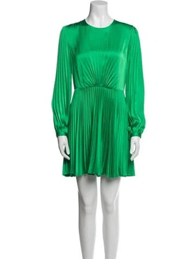 Pre-owned A.l.c Crew Neck Mini Dress In Green