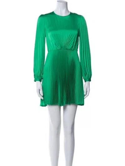 Pre-owned A.l.c Crew Neck Mini Dress In Green