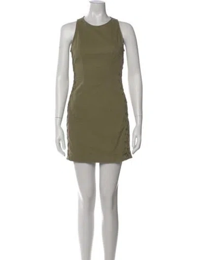 Pre-owned A.l.c Crew Neck Mini Dress In Green