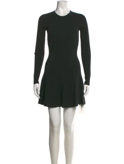 Pre-owned A.l.c Crew Neck Mini Dress In Green