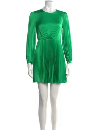 Pre-owned A.l.c Crew Neck Mini Dress In Green