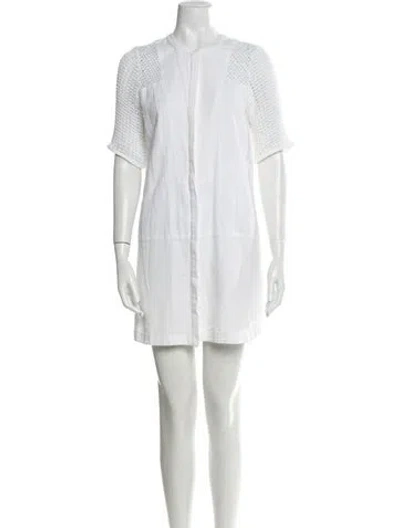 Pre-owned A.l.c Crew Neck Mini Dress In Neutral