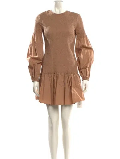 Pre-owned A.l.c Crew Neck Mini Dress In Neutral