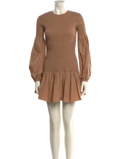 Pre-owned A.l.c Crew Neck Mini Dress In Neutral