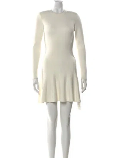 Pre-owned A.l.c Crew Neck Mini Dress In Neutral