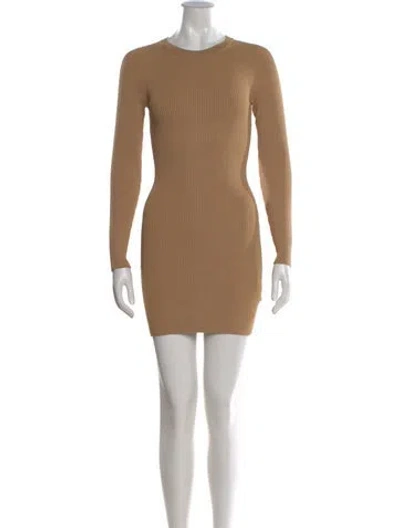 Pre-owned A.l.c Crew Neck Mini Dress In Neutral