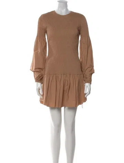 Pre-owned A.l.c Crew Neck Mini Dress In Neutral